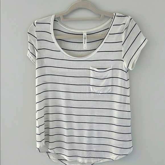 love charm Tops - Striped White and Black Women's Top size S